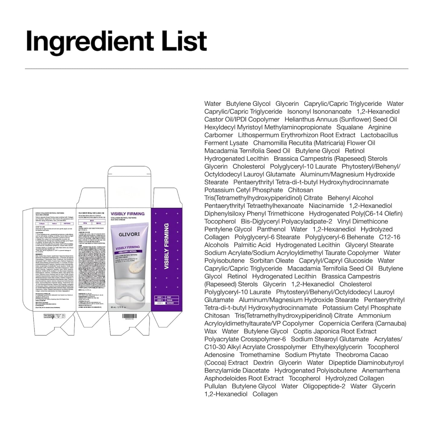 Glivori - Collagen and Retinol cream with built-in guasha