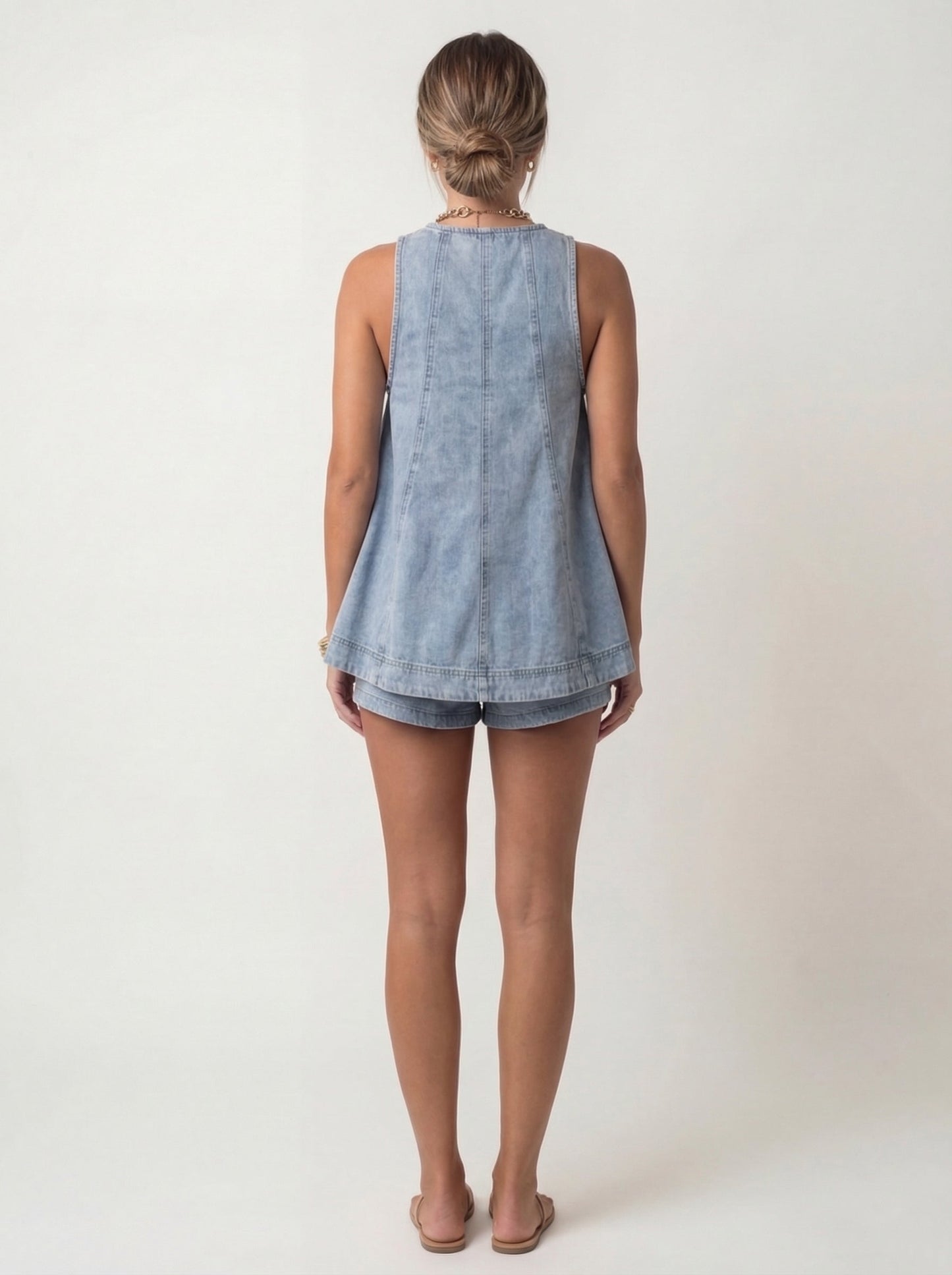 Glivori - Denim Two-Piece Set