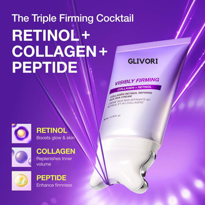 Glivori - Collagen and Retinol cream with built-in guasha