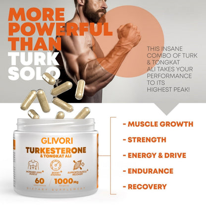 Glivori Turkesterone & Tongkat Ali Supplement