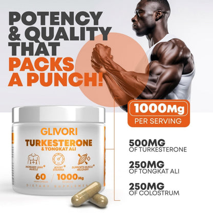 Glivori Turkesterone & Tongkat Ali Supplement